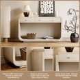 thumbnail image 5 of Harper & Bright Designs Farmhouse Rectangular Console Table with Storage, Narrow Entryway Table with 3 Drawers and Shelf, Wood Curved Sofa Table for Living Room, Hallway, Beige, 5 of 14