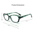 thumbnail image 5 of EYE ZOOM 3 Pack Ladies Tortoise Shell Plastic Frame Cat Eye Style Reading Glasses for Women, Green, Yellow, Purple, +2.75, 5 of 6