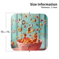thumbnail image 2 of Kdxio Floating Colorful Cereal Funny Coasters,4 Pcs Leather Coasters,Housewarming Gifts,Protect Furniture from Water Marks Scratch and Damage, 2 of 6