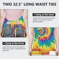 thumbnail image 6 of Colorful Rainbow Tie Dye Spiral Pattern Apron-Garden Aprons for Women with Pockets-Cotton Linen Waterproof Kitchen Cooking Gardening Aprons Adjustable for Kitchen,Cooking,BBQ and Salon 33x27 Inch, 6 of 7