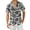 Black- Palm Leaf, variant on Men's Cotton Linen Shirts Short Sleeve Hawaiian Floral Button Down Beach Shirt Casual Holiday Shirts