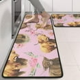 thumbnail image 2 of Kitchen Rugs Sets Of 2,Pink Highland Cow Flower Pattern Anti Fatigue Kitchen Mat Rugs Non Slip Washable,Decorative Kitchen Floor Mats for Kitchen,Sink,Laundry,17"x47"+17"x47", 2 of 5