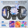 thumbnail image 2 of Reloj inteligente kececo con pantalla HD de 1,85 pulgadas, Bluetooth, llamadas, negro, 2 of 9