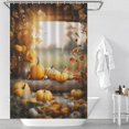 thumbnail image 2 of Thanksgiving Pumpkins Shower Curtain for Bathroom with 12Hooks, Polyester Fabric Thick Shower Curtain Washable Waterproof Curtain, 2 of 5