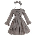 thumbnail image 3 of Vestido De Niña Pueblo Rural A Cuadros Ropa Europea, 3 of 4