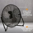 thumbnail image 6 of Hurricane Pro 20 Inch 3 Adjustable Speed High Velocity Metal Fan, Black, 6 of 9