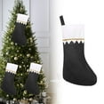 thumbnail image 2 of Christmas Stocking,Felt Christmas Stockings,9''x14'' Red and White Christmas Stocking Hanging Ornaments with Gold Trim,for Family Christmas Holiday Decorations DIY Craft Large Xmas Stocking(Black), 2 of 9