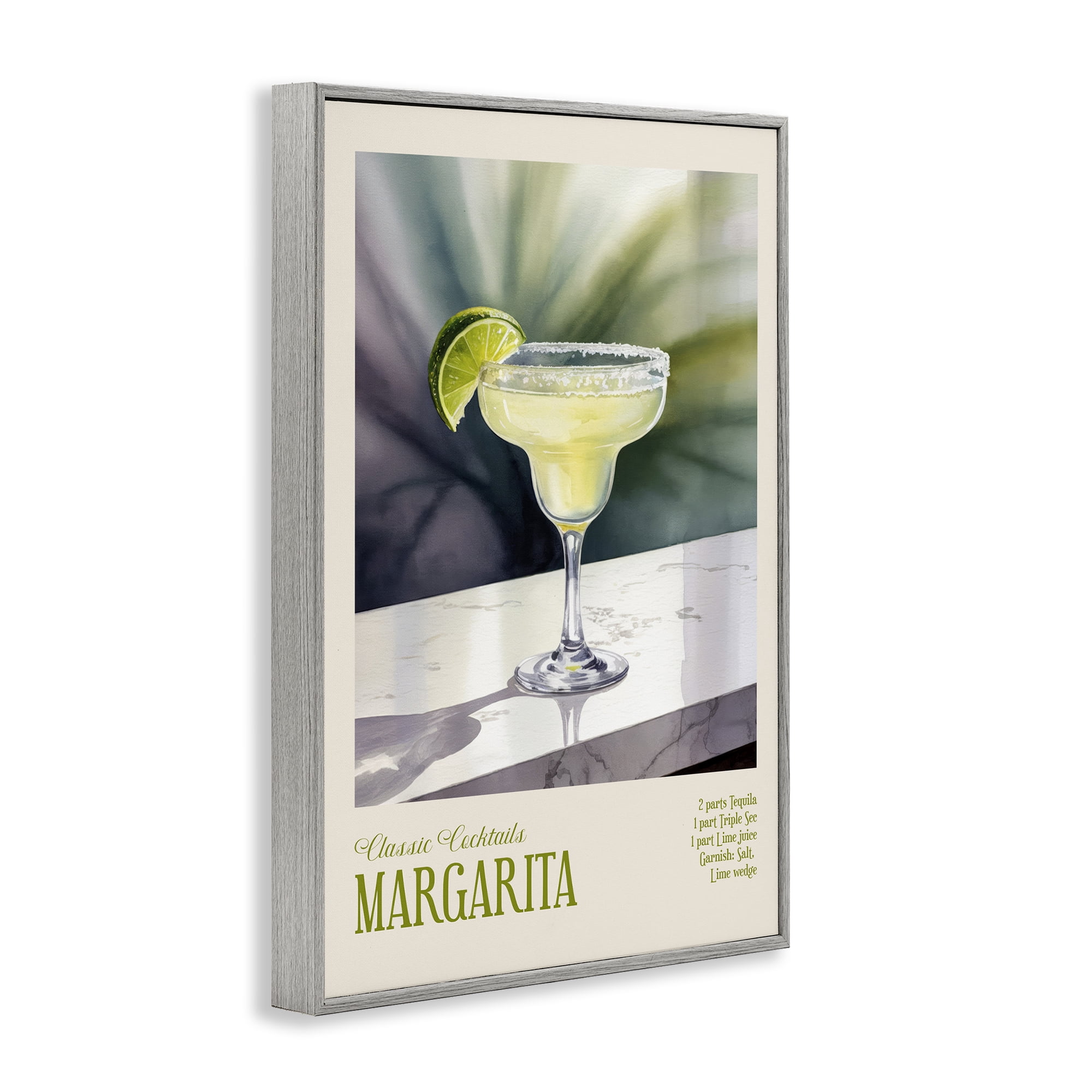 Stupell Industries Margarita on Marble Gray Framed Giclee Art, design by Andreas Magnusson
