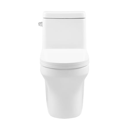 Vezina One-Piece Elongated 12" Rough-in 1.28 GPF Left Vortex Flush Toilet in Glossy White