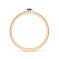 thumbnail image 2 of ANGARA Natural Classic Solitaire Oval Amethyst Promise Ring in 14K Rose Gold for Women (Size-4x3mm) | February Birthstone, Birthday, Anniversary, Jewelry Gift for Women | Natural Amethyst Ring, 2 of 10