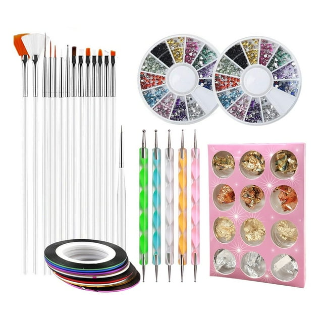 CNKOO Nail Art Set 1Set Nail Art Set Exquisite Sturdy Plastic Professional Nail Polishing Tool for Home
