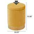 thumbnail image 4 of Tcbosik 23QT Ottoman with Storage, Velvet Fabric Footrest, Vanity Stool for Small Space, Bedroom, Living Room, Ginger, 4 of 7