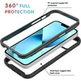 thumbnail image 2 of Case for Samsung Galaxy A54 5G for Women Men, Shockproof Samsung A54 5G Case Clear Phone Case Support Wireless Charging Protective Cases (Black), 2 of 14