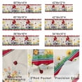 thumbnail image 3 of Ladybug Gnome Window Valance for Kitchen, Country Summer Rustic White Yellow Daisy Floral Linen Texture Rod Pocket Short Curtain for Small Windows, Light Filtering Decorative Valance, 60 x 18 Inch, 3 of 9