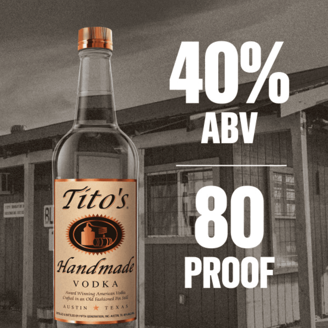 Tito's Handmade Vodka, 1.75 L Bottle, 40% ABV
