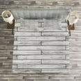 thumbnail image 3 of Ambesonne Rustic Home Quilted Bedspread Set 3 Pcs, Parquet Wood Retro, Queen Size, Taupe Grey, 3 of 3
