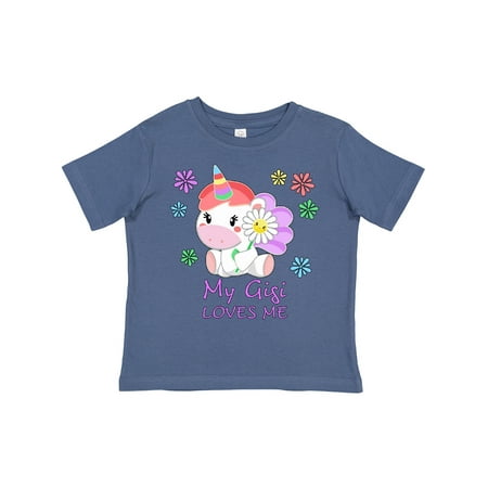 

Inktastic My Gigi Loves Me- Cute Unicorn Gift Toddler Boy or Toddler Girl T-Shirt