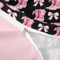thumbnail image 4 of spefrowx Western Cowgirl Cowboy Boot Twin Duvet Cover for Kids, Black Pink Bow Twin Bedding, Pink Reversible, 2 Pieces, 1 Duvet Cover and 1 Pillowcase, 4 of 6