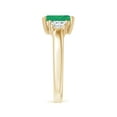 thumbnail image 3 of Angara Natural 1.5 Ct. Emerald with Diamond Classic Ring in 14K Yellow Gold for Women (Ring Size: 3), 3 of 10