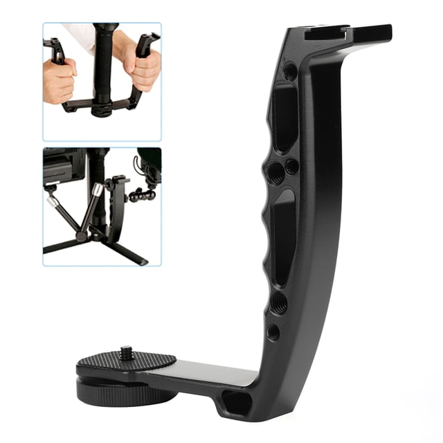 Mini Dual Grip Stabilizer, Single Handle Grip Aluminum Alloy L Bracket Extended For Crane 2 Ronin-S Gimbal