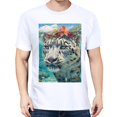 thumbnail image 3 of Plus Size Women Tops T Shirt LeopardGraphic Tees Summer Tops Classic Round Neck Floral Oversize Short Sleeves, Crew Neck Shirts For Women, 3 of 5
