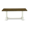 thumbnail image 3 of East West Furniture V-Style 5-piece Dining Set with Linen Seat in White, 3 of 10