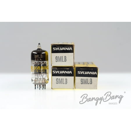 - 3 Vintage Sylvania 9ML8 Noval Miniature Triple Triode Tube Valve- BangyBang Tubes