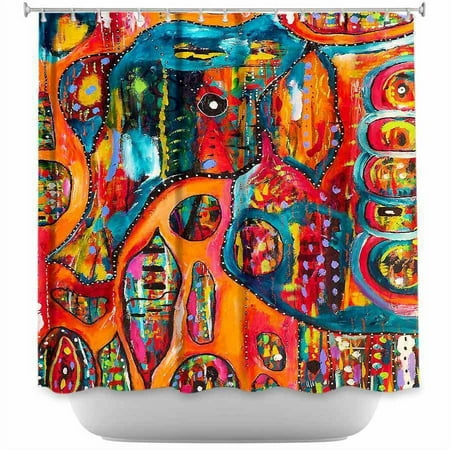 Shower Curtains - DiaNoche Designs - Abstract Elephant