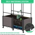 thumbnail image 4 of FISICOG Planter Box with Trellis & Wheels, Garden Bed for Climbing Plants Outdoor Indoor, Self Watering Raised Garden Bed Tomato Cage Planter Box for Vegetables Herbs Flowers, 4 of 8