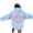 Blue, variant on Women's Hoodie Sunflower Bow Graphic Hooded Long Sleeve Pullover Casual Streetwear Top