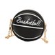 thumbnail image 2 of Bolso bandolera informal con forma de pelota de baloncesto para hombre y mujer negro, 2 of 9