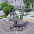thumbnail image 5 of MEOOEM 360° Swivel Outdoor Patio Chairs Set of 2, Grey Textilene Fabric & Metal Frame Patio Swivel Rocker Chairs 450LBS for Outside, Porch, Lawn, 5 of 8