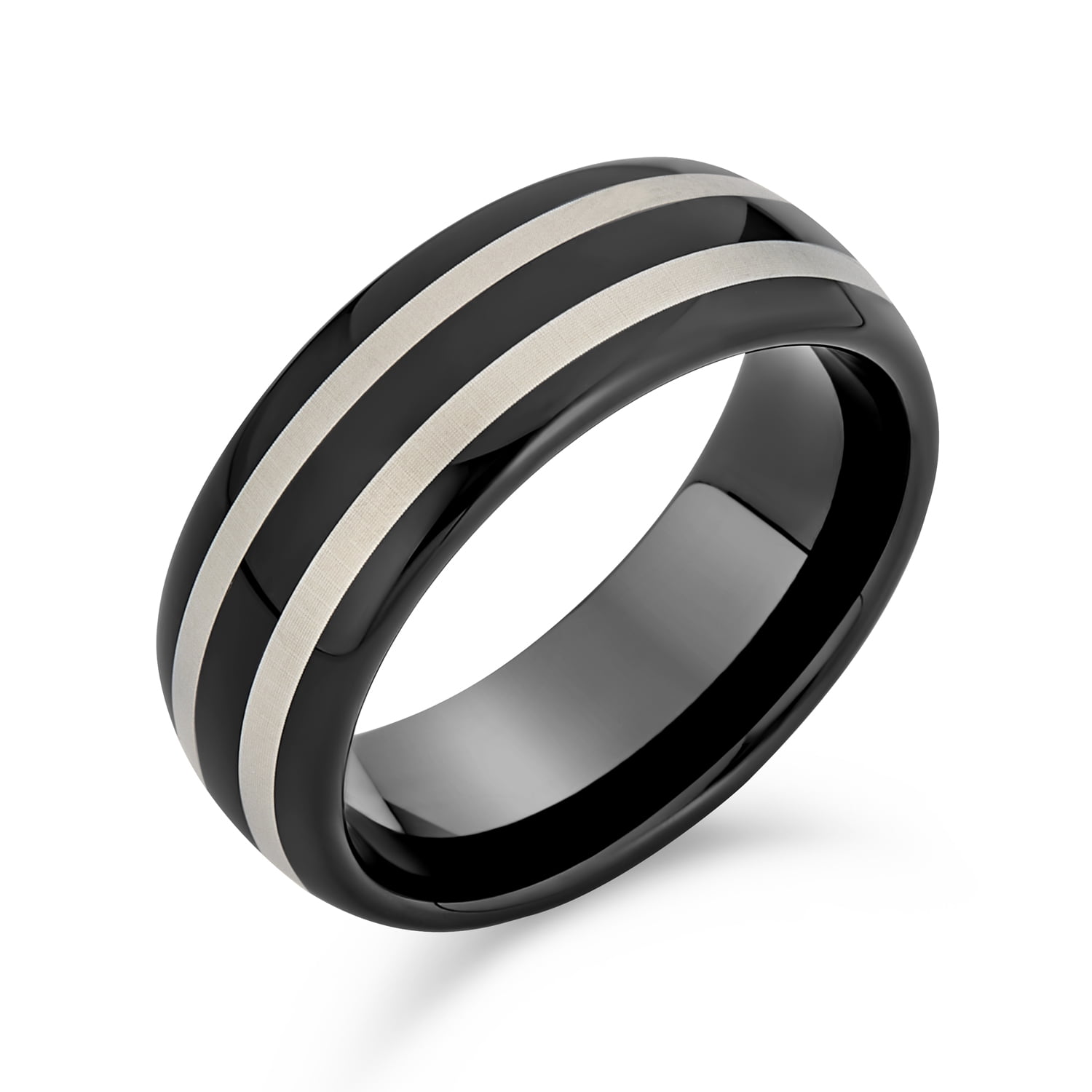 A138 Plain Silver Two Lines Ring (Sizes 17,18,19,20) – Shop Trendys