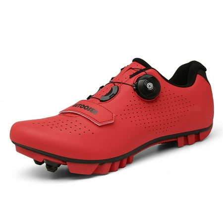 

BETOOSEN Mens Womens MTB Cycling Shoes Mountain Bicycle Shoes Compatible SPD/2-bolt with Quick lace Self-Locking