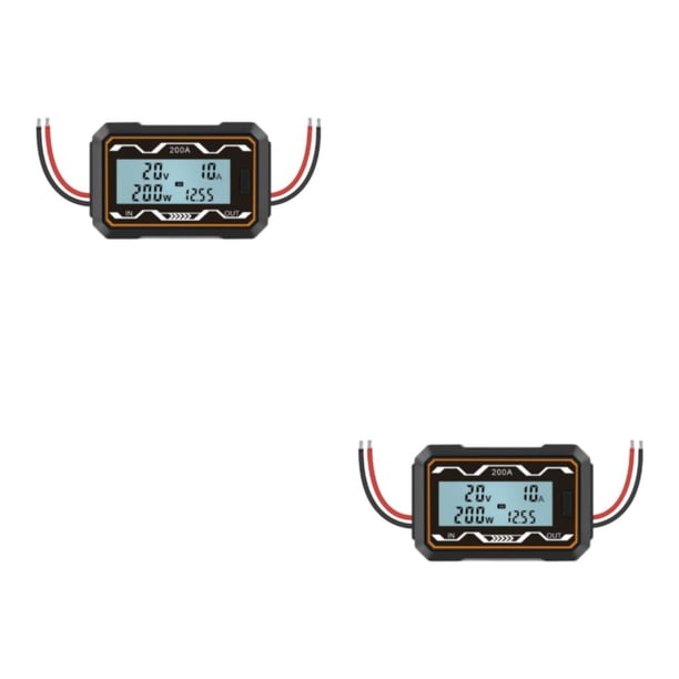 Eigraketly Medidor de vatios Analizador de potencia Suministros eléctricos Pantalla digital Mano de obra fina Tamaño compacto Medidores de 200A 2piezas
