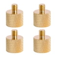 thumbnail image 1 of KAKOWELY Camera adapter Screw 4PCS 3/8 inch Female to 1/4 Male Convert Screw Adapter Thread Camera Screw Mount Adapter for DSLR Camera Tripod Light Stand (Golden), 1 of 5