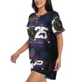 thumbnail image 2 of Balery 2025 Happy New Year 4 Pattern Womens Pajama Sets 2 Piece Soft Short Sleeve Top and Shorts Sleepwear Round Neck Pjs Lounge Set with Pockets-4X-Large, 2 of 7