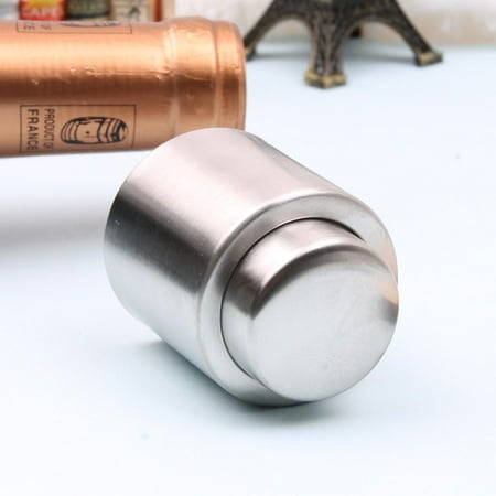 

Yannee Wine Bottle Stopper Plug with Vacuum Seal Winery Sealer Top Airless Saver Fresh 4 Pcs Champagne Plug (Silver)