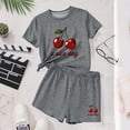 thumbnail image 3 of Eltusu Girls Summer Outfit Sets, Short Sleeve Graphic Crew Neck T-Shirts & Shorts Sets Dark Gray Size 5-6T, 3 of 5