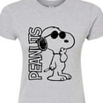 thumbnail image 3 of Peanuts - Joe Cool Peanuts  - Juniors Fitted Graphic T-Shirt, 3 of 6