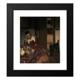 thumbnail image 2 of Johannes Vermeer 12x14 Black Modern Framed Museum Art Print Titled - A Maid Asleep (ca. 1656-57), 2 of 5