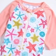 thumbnail image 6 of WIBACKER Toddler Baby Girls' One Piece Swimsuit Kids Starfish Long Sleeve Rash Guard Swimwear UPF 50+ Sun Protection, 6 of 9
