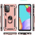 thumbnail image 1 of for Samsung Galaxy A72 5G Ring Stand Phone Case with Tempered Glass Magnet Mount Ready Slip Guard Grids Pattern Kickstand Hybrid Slim Shock Bumper Cover, 1 of 4