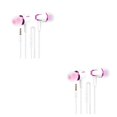 thumbnail image 4 of Seitruly Auricular con cable en el oído Cancelación de ruido Auriculares para teléfonos inteligentes Rose + Red rosa+rojo 2piezas, 4 of 6