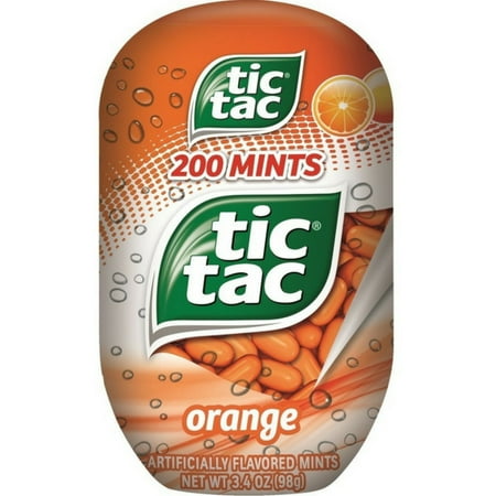 - 2 Pack - Tic Tac Mints, Orange Flavored 200 Mints 3.40 oz