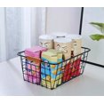 thumbnail image 2 of Wire Household Pantry Baskets with Handles 4 Pack，Storage Organizer Baskets for Countertop, Closet, Bedroom, Bathroom, Kitchen, Household Refrigerator for Cabinets, Pantry (4Black), 2 of 9