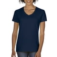 thumbnail image 2 of Gildan Lds HvyCtn VNeck Navy, 2 of 2