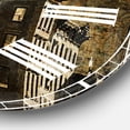 thumbnail image 3 of Designart 'Red Tree on Black and White New York City Street' Industrial wall clock, 3 of 3