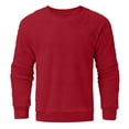 thumbnail image 4 of MITCOWBOYS Chandails à Capuchon pour Hommes Couleur Unie Mode Décontractée Peluche Col Rond Chandail à Capuchon Graphique Chandails en Molleton pour Hommes TG (Liquidation) Rouge, 4 of 5