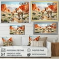 thumbnail image 4 of Designart "Geometric Desert Wanderer The Camel" Animals Floater Framed Wall Decor, 4 of 7
